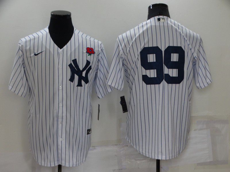 Men New York Yankees #99 No Name White Strip Game 2022 Nike MLB Jersey->new york yankees->MLB Jersey